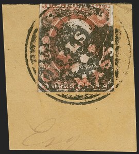 Sale 1255, Lot 207, 3c 1851 Issue: Cancellations and Chicago Perfs (Scott 11-11A)