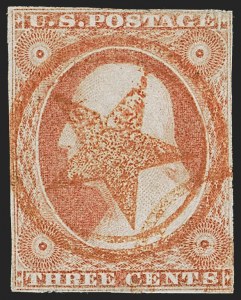Sale 1255, Lot 216, 3c 1851 Issue: Cancellations and Chicago Perfs (Scott 11-11A)