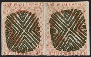 Sale 1255, Lot 217, 3c 1851 Issue: Cancellations and Chicago Perfs (Scott 11-11A)