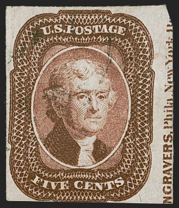 Sale 1255, Lot 220, 5c 1856 Isssue (Scott 12)