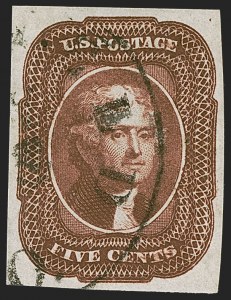 Sale 1255, Lot 224, 5c 1856 Isssue (Scott 12)