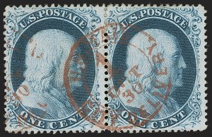 Sale 1255, Lot 272, 1c 1857 Issue (Scott 18-24)