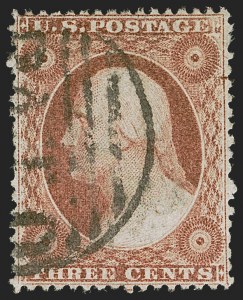 Sale 1255, Lot 287, 3c 1857 Issue (Scott 25-26A)