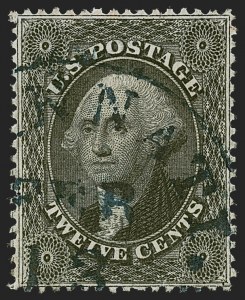 Sale 1255, Lot 347, 12c 1857 Issue (Scott 36-36B)