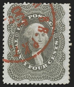 Sale 1255, Lot 358, 24c-90c 1860 Issue (Scott 37-39)