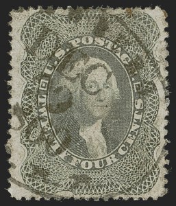 Sale 1255, Lot 361, 24c-90c 1860 Issue (Scott 37-39)