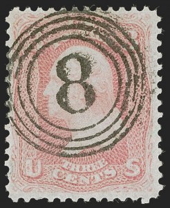 Sale 1255, Lot 388, 3c 1861 Issue, Shades and Varieties (Scott 64-65)
