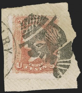 Sale 1255, Lot 397, 3c 1861 Issue, Cancellations (Scott 65)