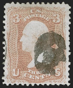 Sale 1255, Lot 406, 3c 1861 Issue, Cancellations (Scott 65)