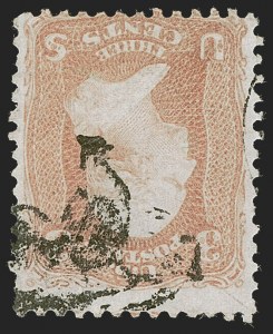 Sale 1255, Lot 412, 3c 1861 Issue, Cancellations (Scott 65)