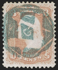 Sale 1255, Lot 438, 3c 1861 Issue, Cancellations (Scott 65)