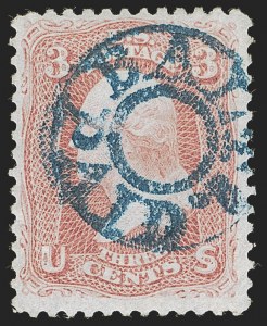 Sale 1255, Lot 440, 3c 1861 Issue, Cancellations (Scott 65)