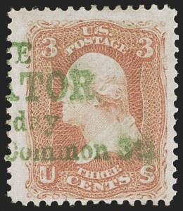 Sale 1255, Lot 441, 3c 1861 Issue, Cancellations (Scott 65)