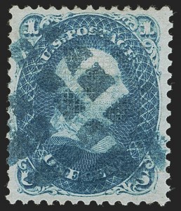 Sale 1255, Lot 565, 1867-68 Grilled Issue, E Grills (Scott 86-91)