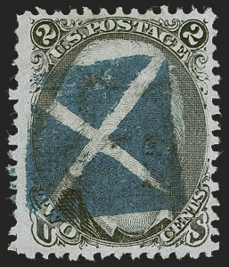 Sale 1255, Lot 571, 1867-68 Grilled Issue, E Grills (Scott 86-91)