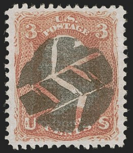 Sale 1255, Lot 573, 1867-68 Grilled Issue, E Grills (Scott 86-91)