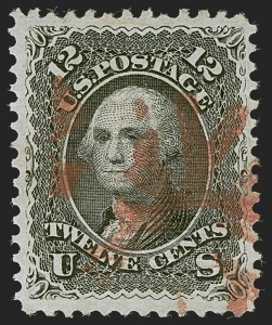 Sale 1255, Lot 580, 1867-68 Grilled Issue, E Grills (Scott 86-91)