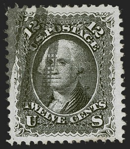Sale 1255, Lot 582, 1867-68 Grilled Issue, E Grills (Scott 86-91)