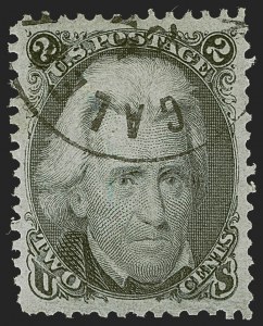 Sale 1255, Lot 594, 1867-68 Grilled Issue, F Grills (Scott 92-101)