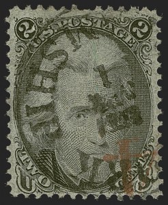 Sale 1255, Lot 595, 1867-68 Grilled Issue, F Grills (Scott 92-101)