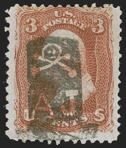 Sale 1255, Lot 596, 1867-68 Grilled Issue, F Grills (Scott 92-101)