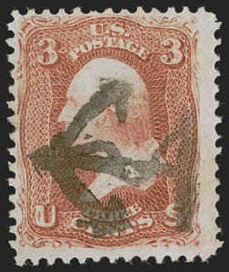 Sale 1255, Lot 599, 1867-68 Grilled Issue, F Grills (Scott 92-101)