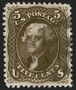 Sale Number 1255, Lot Number 608, 1867-68 Grilled Issue, F Grills (Scott 92-101)