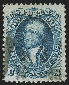 Sale 1255, Lot 627, 1867-68 Grilled Issue, F Grills (Scott 92-101)