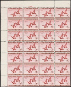 Sale 1258, Lot 3104, Complete Panes and Souvenir Sheets