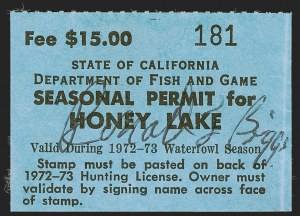 Sale 1258, Lot 3200, State Hunting Permit Stamps