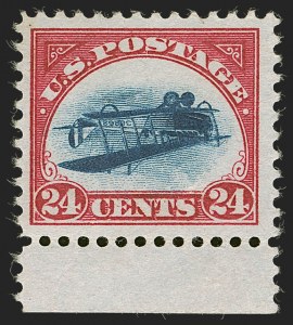 Sale 1260, Lot 121, 1918 24c Air Post, Inverted "Jenny", Position 94