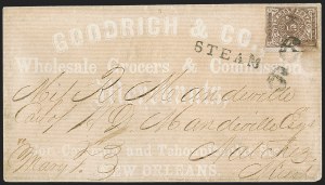 Sale 1260, Lot 155, Civil War and Confederate States: Stampless thru Postmasters' Provisionals