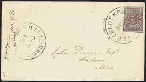 Sale 1260, Lot 156, Civil War and Confederate States: Stampless thru Postmasters' Provisionals