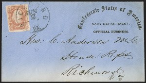 Sale 1260, Lot 167, Civil War and Confederate States: General Issues, Flag-of-Truce, Blockade