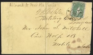 Sale 1260, Lot 174, Civil War and Confederate States: General Issues, Flag-of-Truce, Blockade