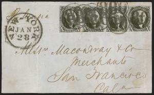 Sale 1260, Lot 20, 1847 Issue, Domestic Covers and Foreign Mails