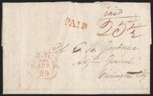 Sale 1262, Lot 18, Autographs and Free Franks, Stampless
