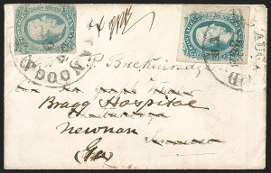 Sale 1262, Lot 523, Blockade, Trans-Mississippi, Flag-of-Truce, Balances