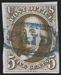 Sale 1268, Lot 54, 1847 Issue and 1875 Reproduction (Scott 1-4)