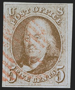 Sale 1278, Lot 3041, 1847 Issue and 1847  Reproduction (Scott 1-4)