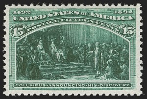 Sale 1278, Lot 3409, Columbian Issue (Scott 230-245)