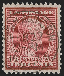 Sale 1283, Lot 1609, 1909 Lincoln Centenary Bluish paper Issue