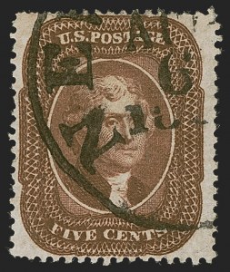Sale 1285, Lot 2022, 1851-60 Issues and Reprints, 5c Orange Brown, Ty. II (30) Sale 1285, Lot 2022, 1851-60 Issues and Reprints