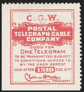 Sale 1285, Lot 2288, Telegraph Stamps