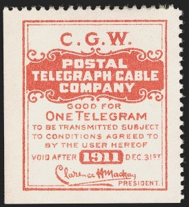 Sale 1285, Lot 2289, Telegraph Stamps