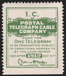 Sale 1285, Lot 2291, Telegraph Stamps
