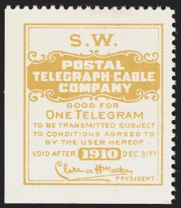 Sale 1285, Lot 2295, Telegraph Stamps