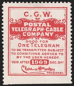 Sale 1285, Lot 2296, Telegraph Stamps
