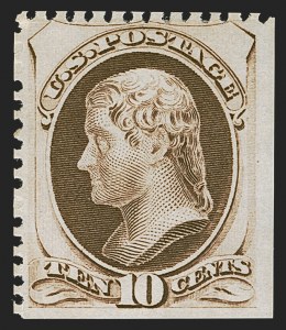 Sale 1288, Lot 113, 1875 Continental Bank Note Co. Hard Paper Special Printing (Scott 167-181)