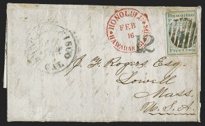 Sale 1289, Lot 509, Ship Letters, including Hawaiian Missionary
